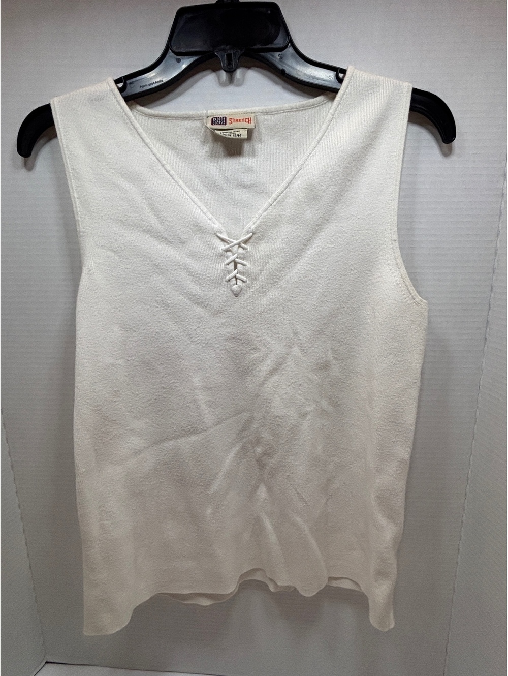 Faded Glory Vintage Made in Japan Ivory Knit Tank Top L 12/14